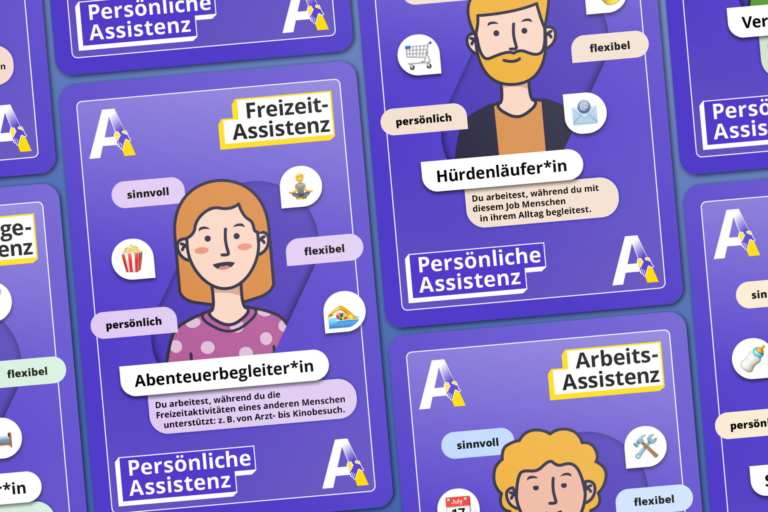 Comic-Bilder von Spielkarten aus dem symbolischen Kartendeck zur KSL-NRW-Kampagne Bube, Dame, Assistent*in – sei ein Ass auf dem Jobmarkt!